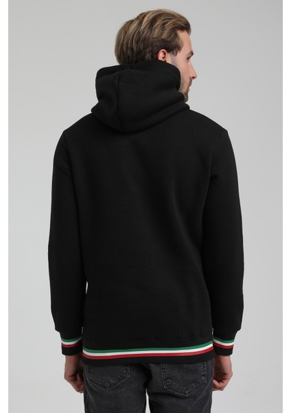 Kapüşonlu Siyah Slim Fit Sweatshirt 22FWM64036 indirimleri