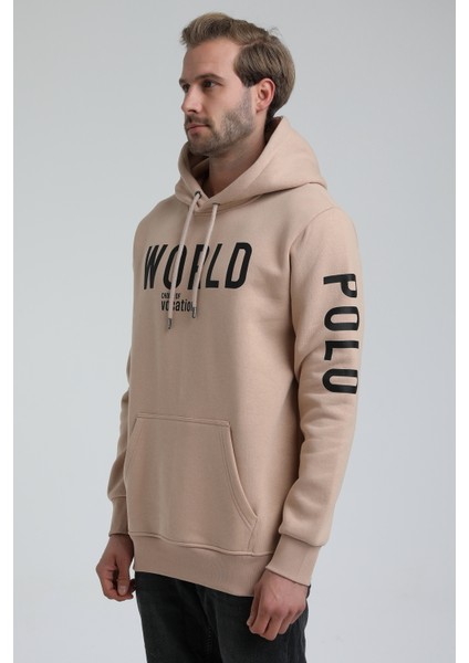 Kapüşonlu Bej Slim Fit Sweatshirt 22FWM64035 fırsatları