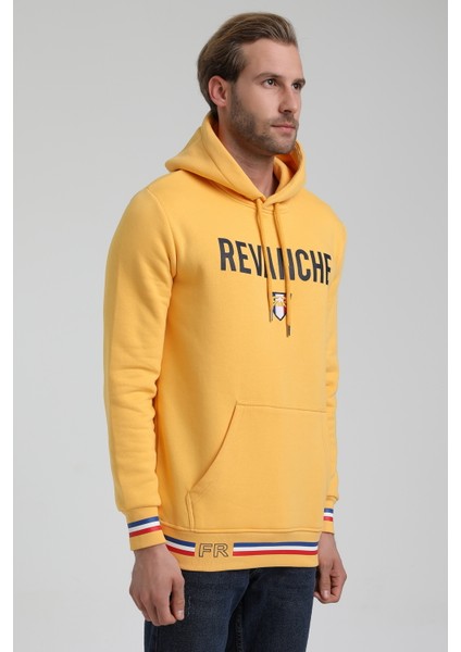 Kapüşonlu Hardal Slim Fit Sweatshirt 22FWM64036 modelleri