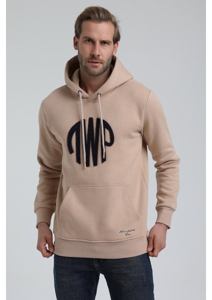 Kapüşonlu Bej Slim Fit Sweatshirt 22FWM64037 fiyatları