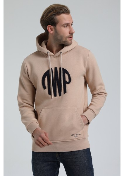 Kapüşonlu Bej Slim Fit Sweatshirt 22FWM64037 modelleri
