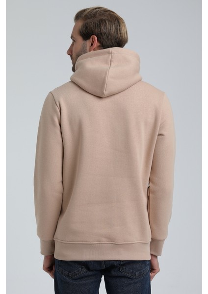 Kapüşonlu Bej Slim Fit Sweatshirt 22FWM64037 indirimleri