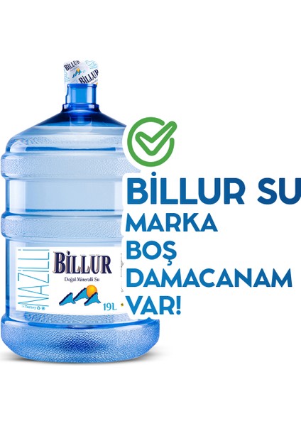 Su 19 lt (Billur marka boş damacanam var)