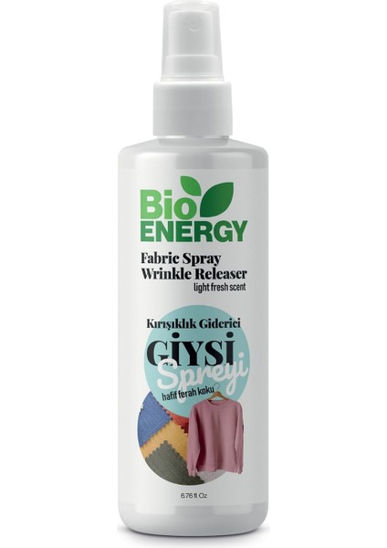 Bio Energy Kırışıklık Giderici Giysi Spreyi 200 ml