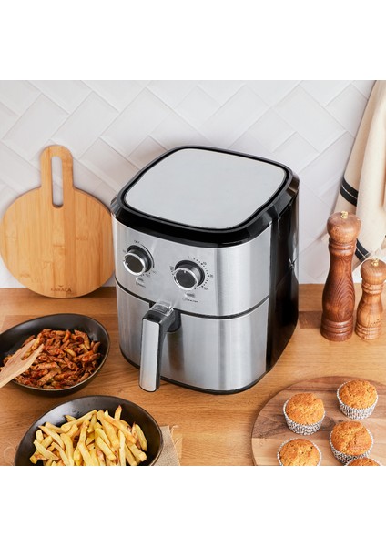 Multifry Inox Double Pan Airfryer  5,5 Litre XL