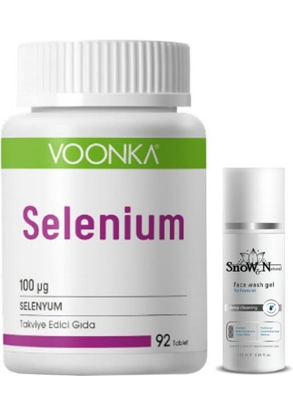 Selenium 92 Kapsül Selenyum Takviyesi + Yüz Yıkama Jeli 100ML Hediyeli