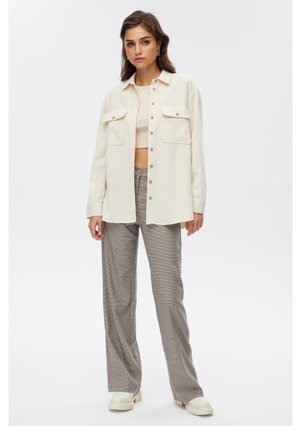 Düğme Detaylı Kadın Gömlek modelleri