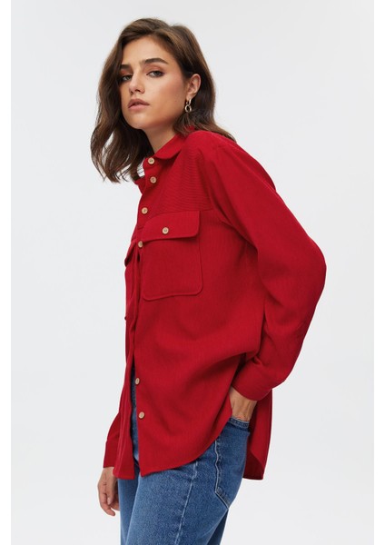 Düğme Detaylı Kadın Gömlek fırsatları
