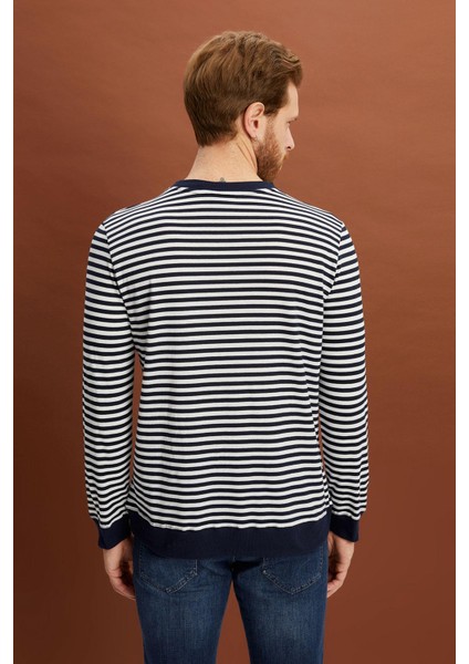 Çizgili Regular Fit Sweatshirt (E22-72041)