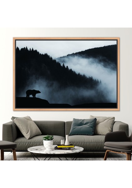 1 Parça Naturel Çerçeveli Kanvas Tablo, Çiftlik Evi Kanvas Poster, Görüntüleme 3 Boyutlu Kanvas,