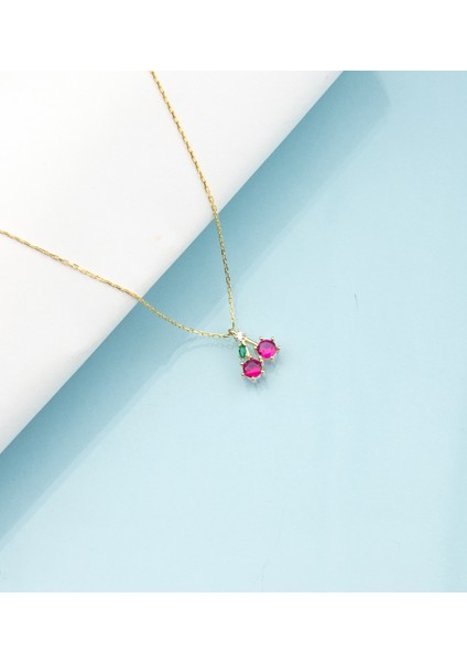 925 Ayar Gümüş Sarmaşıklı Nergis Çiçeği Kolye