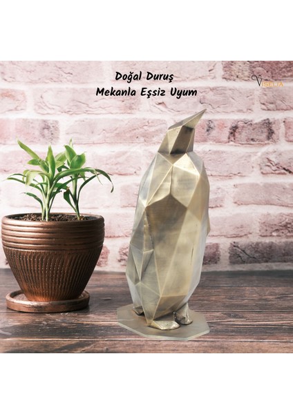 Dekoratif Penguen Biblo Heykel El Yapımı Hediyelik Süs Eşyası Poly Model Tasarım Ürünü modelleri