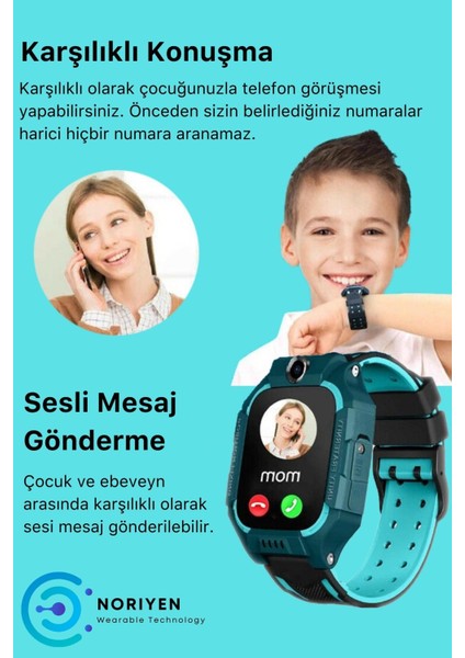 Q19 Sim Kartlı Kameralı Gizli Dinleme Konumlu Konuşmalı Sos Çocuklar İçin Akıllı Çocuk Takip Saati