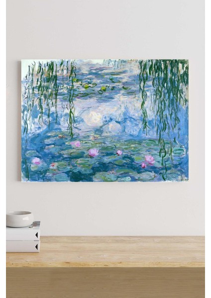 Water Lilies - Nilüferler-Claude Monet Sanatsal Kanvas Tablo