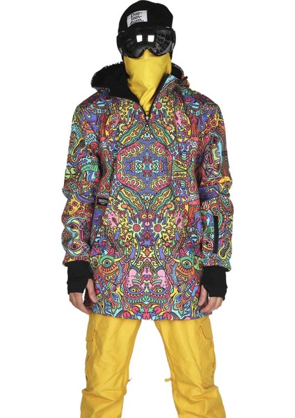 Mixed Design Yaka Fermuarlı Snowboard & Kayak Montu SS7769