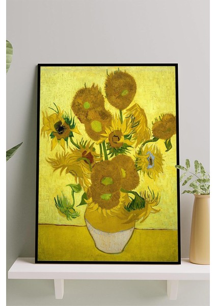 Ayçiçekleri - Sunflowers - Van Gogh Sanatsal Çerçeveli Tablo