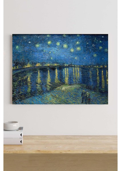 Ren Nehrinde Yıldızlı Gece - Van Gogh Sanatsal Kanvas Tablo