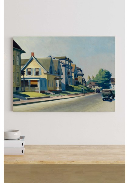 Sun On Prospect Street - Edward Hopper Sanatsal Kanvas Tablo