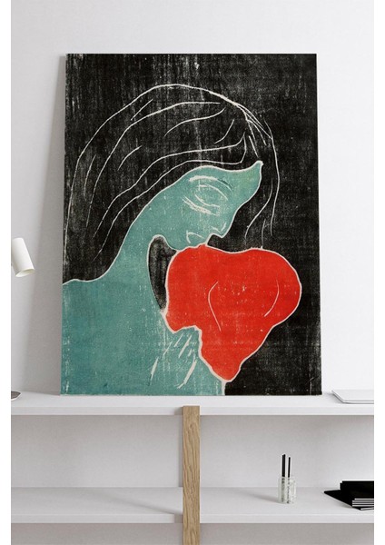 Two Heart - Edvard Munch Sanatsal Kanvas Tablo