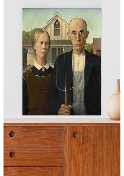American Gothic - Grant Wood Sanatsal Poster