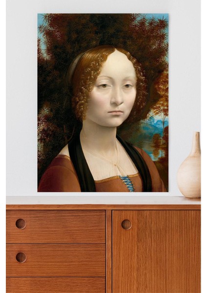 Ginevrade Benci - Leonardo Da Vinci Sanatsal Poster