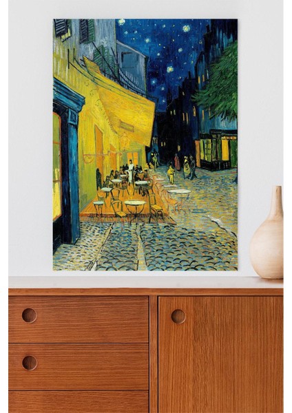 Kafe Terasta Gece - Van Gogh Sanatsal Poster