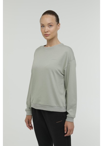 W-SN79 Basıc C Neck Sweat Açık Haki Kadın Sweatshirt