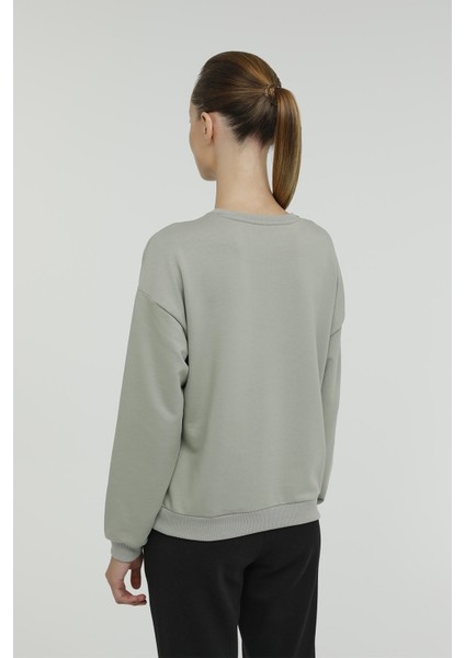 W-SN79 Basıc C Neck Sweat Açık Haki Kadın Sweatshirt fiyatları