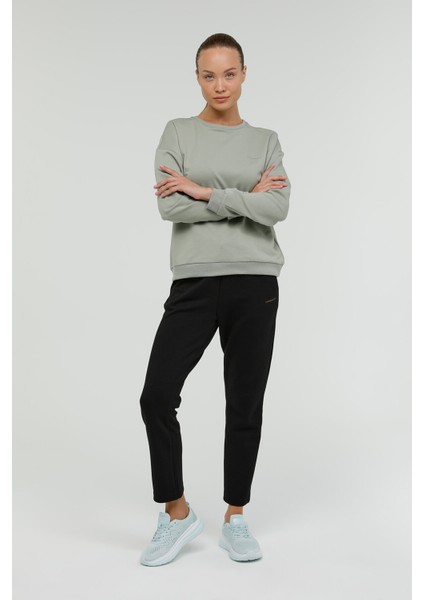 W-SN79 Basıc C Neck Sweat Açık Haki Kadın Sweatshirt modelleri