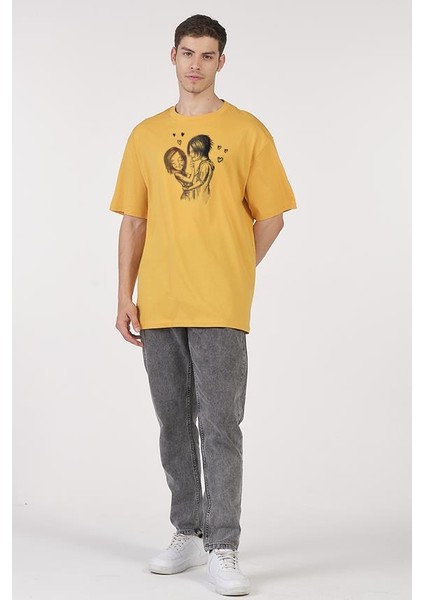 Oversize T-Shirt Love Turuncu fiyatları