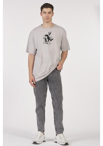 Oversize T-Shirt Mia Stroke Gri modelleri