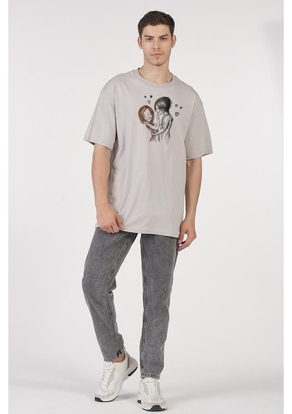 Oversize T-Shirt Love Gri fiyatları