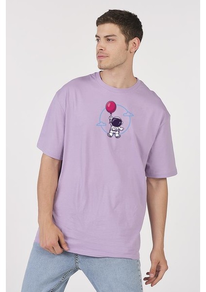 Oversize T-Shirt Cloudy Astronot Lila fiyatları