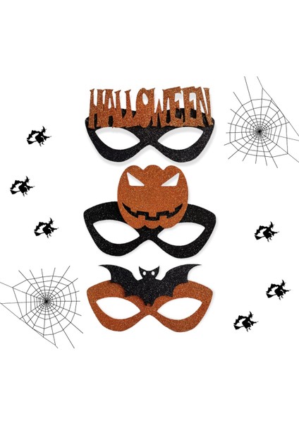 5' Li Paket Halloween Maskesi, Cadılar Bayramı Parti Maskesi