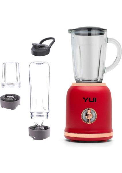 M-18 3'ü 1 Arada Retro Smoothie Blender Seti (Yui Türkiye Garantili)