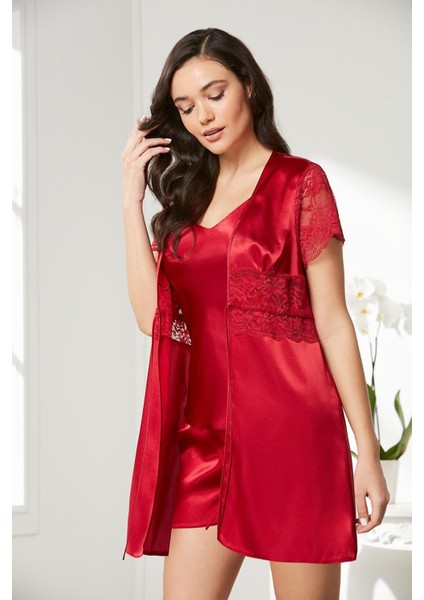 Pıerre Cardın 2480 Kadın 3 Lü Pijama Şort Sabahlık Takım modelleri