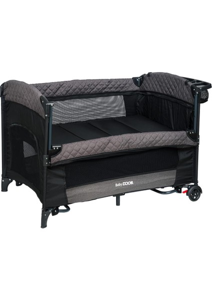 Babydoor Mia Comfort Anne Yanı Park Yatak Oyun Parkı 70X110 +Yatak Antrasit fırsatları