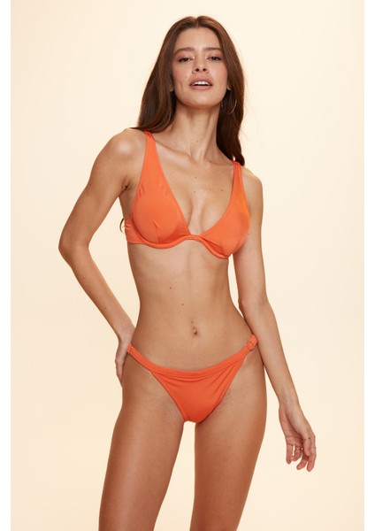 Maggie Balenli Uzun Üçgen Bikini Tek Üst Şeftali 229111 fiyatları