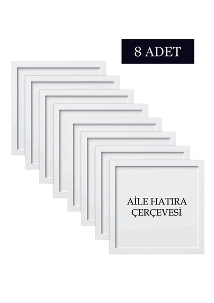 8 Adet Aile Çerçeve Seti Tablo Seti Boş Çerçeve Masa Üstü Çerçeve