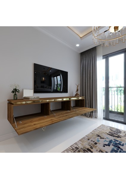 Duvara Monte Gold Üçgen Kulp G6117-2 Ceviz 35 cm Derinlik fiyatları