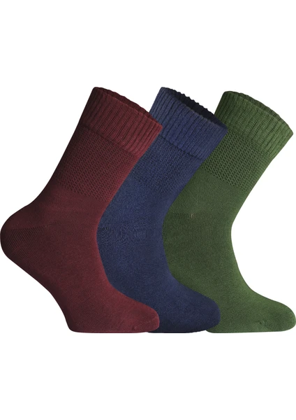 Nova Socks Kadın 3'lü Bambu Lastiksiz Sıkmayan ik Bilek Çorap /  Çorabı