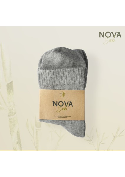 Nova Socks Kadın 4'lü Bambu Lastiksiz Sıkmayan Extra Rahat Şeker Çorabı / Çorap