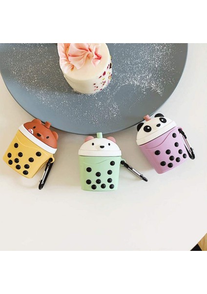 Air-podss 1-2 Kılıf Bear Tea Mor