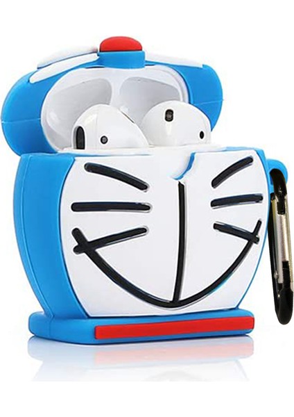 Air-podss 1-2 Kılıf Doraemon Mavi