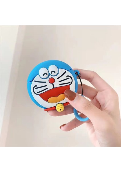 Air-podss 1-2 Kılıf Doraemon Mavi