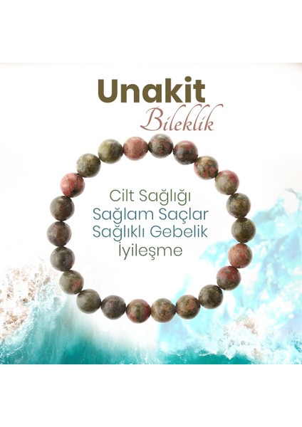 Osmanlı Doğaltaş Unakit Doğaltaş Bileklik 8 Mm, B1014