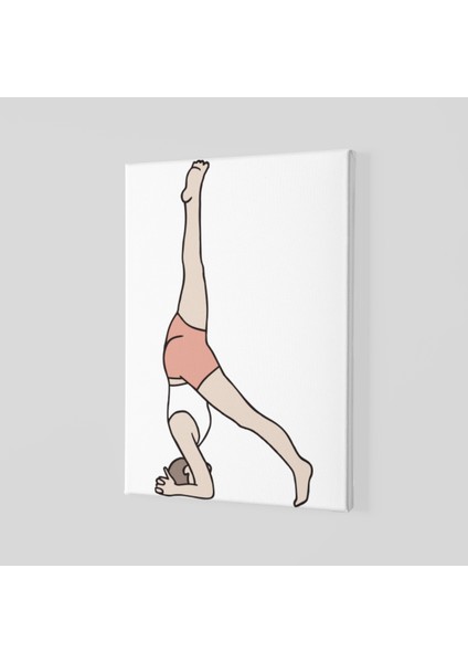 Yoga Eğitmeni Yoğa Hareketleri 5 Kanvas Tablo