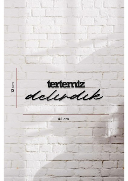 Tertemiz Delirdik Yazılı Dekoratif Ahşap Tablo