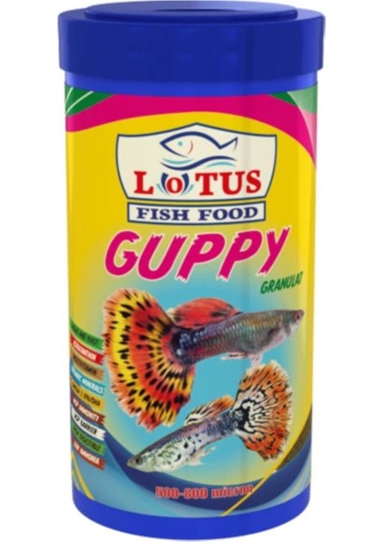 Guppy Granulat 100 ml Lepistes Moli Tetrazon Kılıç Balık Yemi