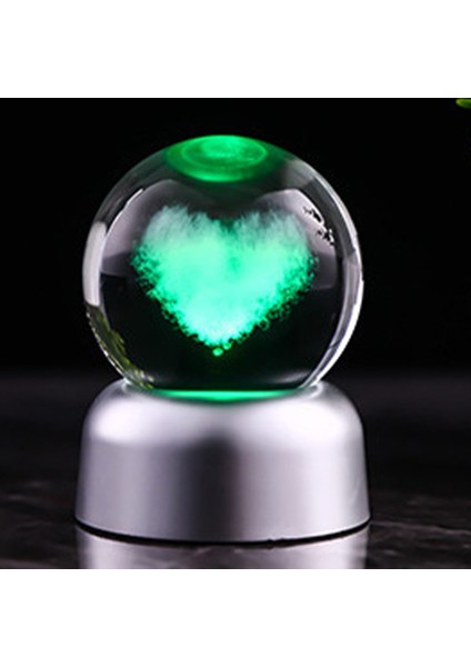 Renk Değiştiren Kalp Temalı Işıklı Cam Küre 8cm*6cm fiyatları